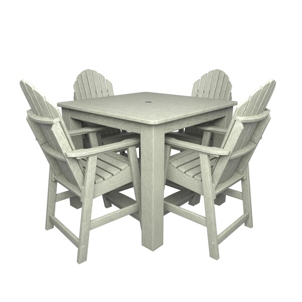Highwood Usa Hamilton 5pc Square Counter Height Outdoor Patio Furniture Dining Set AD-CNA44-EUC - main